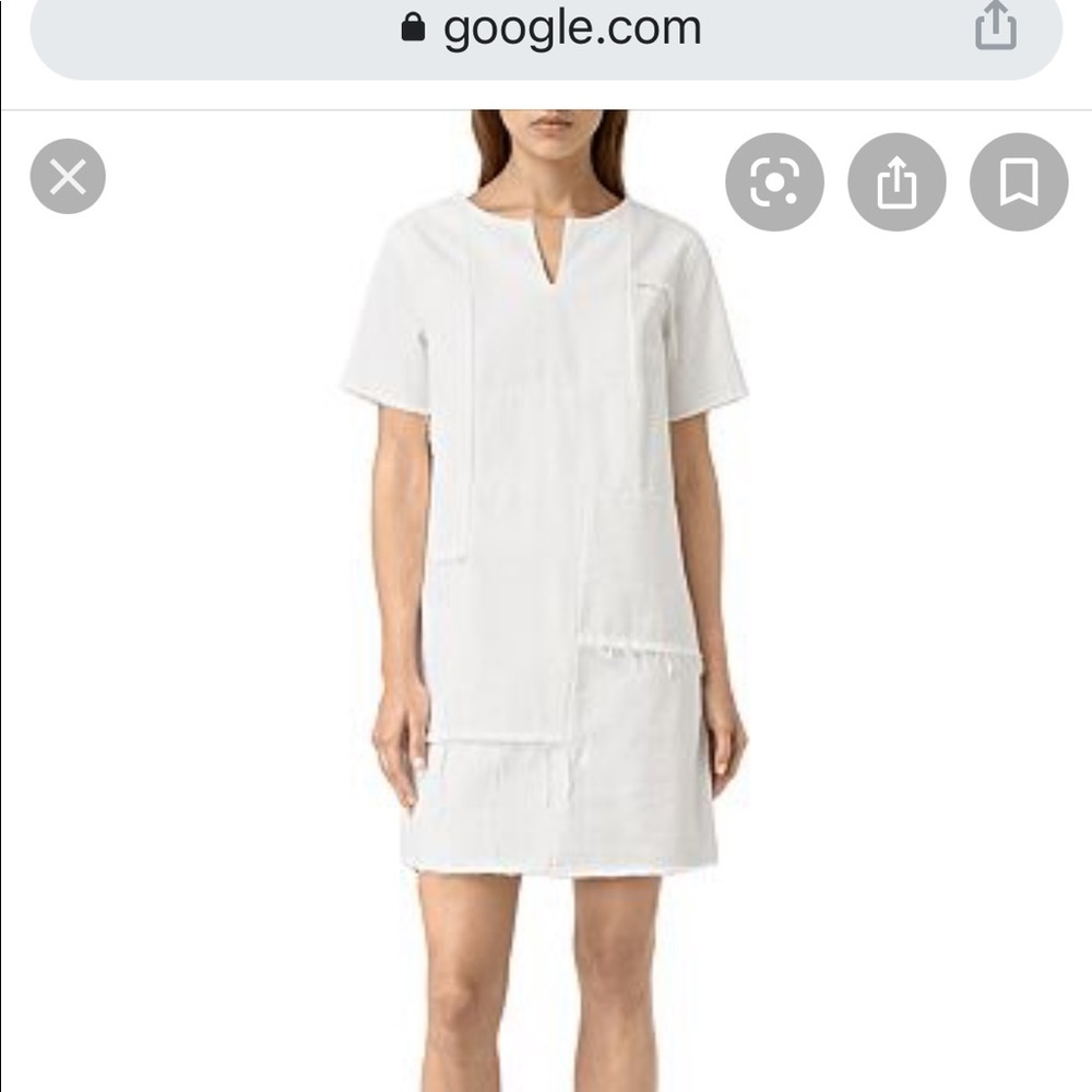 Allsaints Ann Denim Dress - white